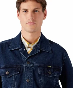 Wrangler Jeansjacke aus Bio-Baumwolle in Coalblue Stone