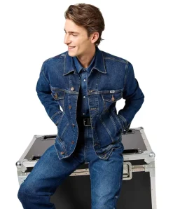 Wrangler Jeansjacke Classic in blauer Meadow Haze