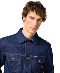 Wrangler Jeansjacke 124MJ in Rinse mit Western-Details