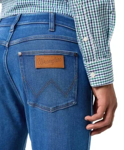 Wrangler Larston Jeans in blauer Rustic-Waschung