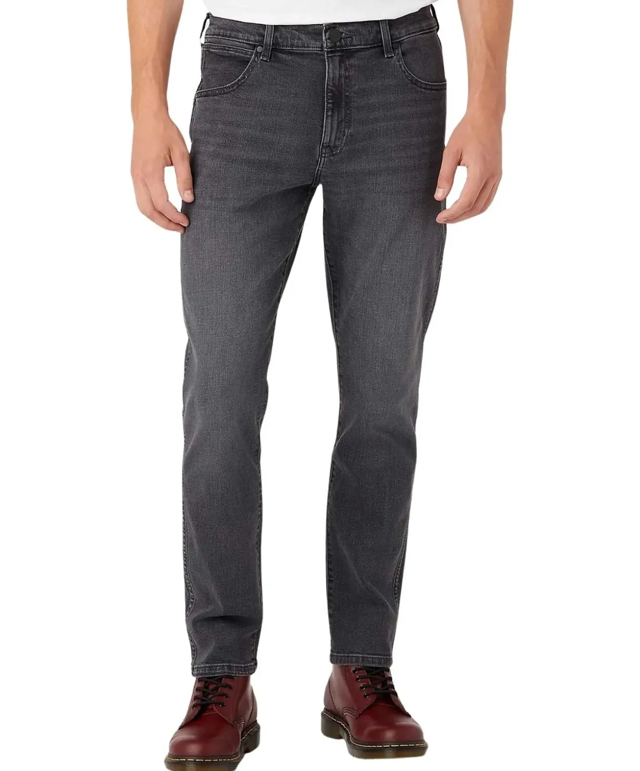 Wrangler Larston Jeans Tapered in Dunkelgrau