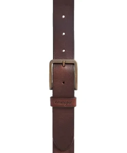 Wrangler Ledergürtel aus Anilin-Rindsleder in Braun