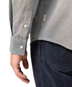 Wrangler Oxford Hemd in Grau mit Button-Down-Kragen