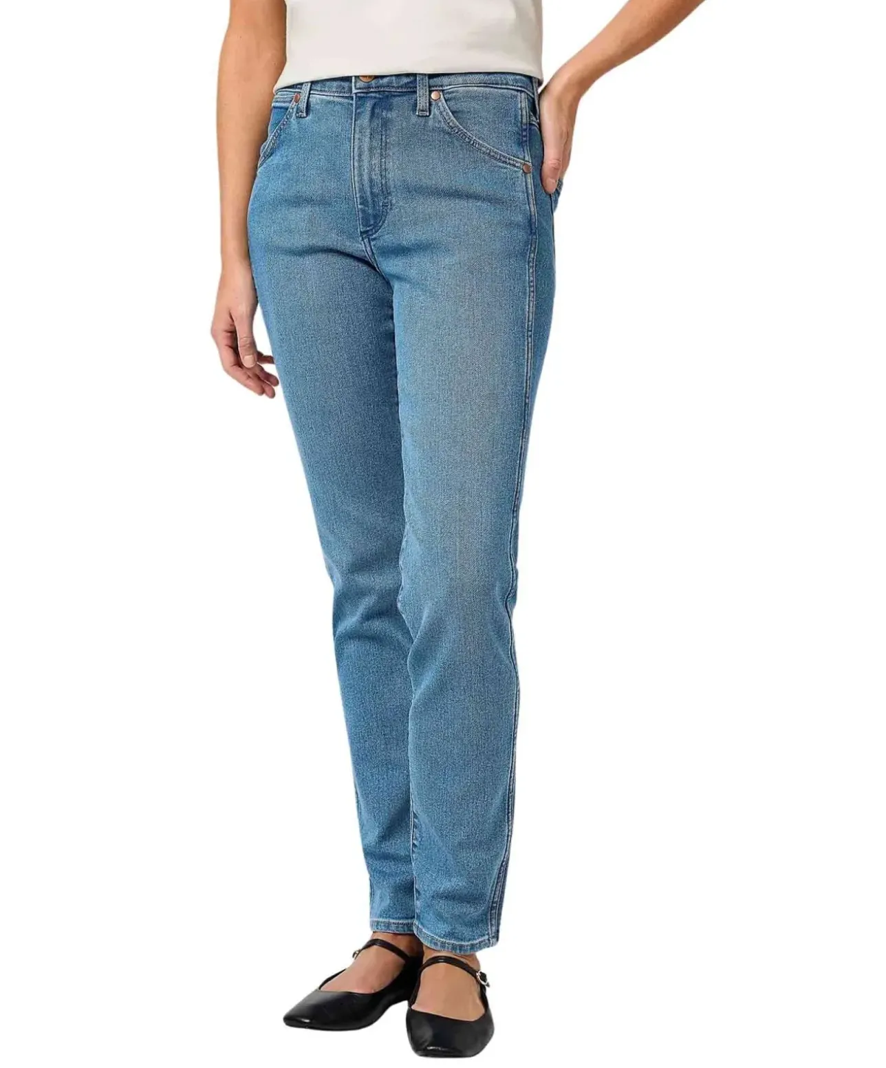 Wrangler Piper Jeans in Velvet Sky mit mittlerer Bundhöhe