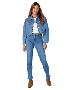 Wrangler Straight Jeans aus Body Bespoke in heller Aurelia Waschung
