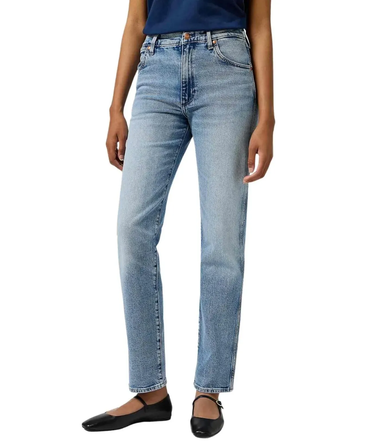 Wrangler Straight Jeans Sunset in Frosty Silver