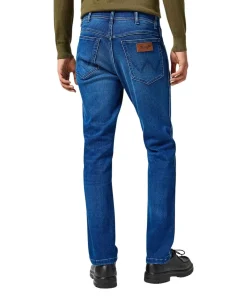 Wrangler Texas Slim Jeans in Blue Jam