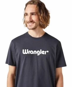 Wrangler T-Shirt Frame mit Logo in Schwarz