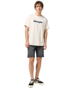Wrangler T-Shirt Frame mit Logo in Beige