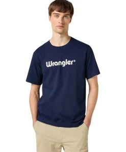 Wrangler T-Shirt Frame mit Logo in Dunkelblau