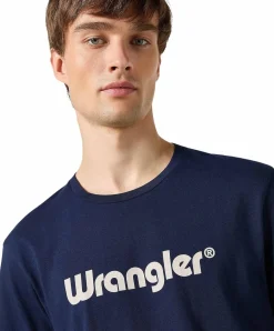 Wrangler T-Shirt Frame mit Logo in Dunkelblau