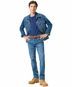 Wrangler T-Shirt Sign Off Tee in Dunkelblau