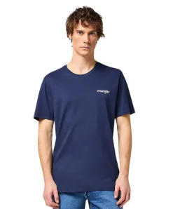 Wrangler T-Shirts Sign Off Tee in Real Navy im 2er-Pack