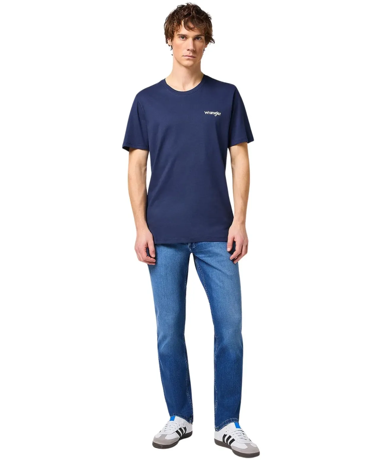 Wrangler T-Shirts Sign Off Tee in Real Navy im 2er-Pack