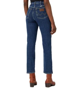 Wrangler Wild West Jeans mit hohem Bund in Stonewash