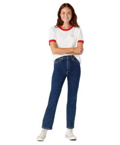 Wrangler Wild West Jeans mit hohem Bund in Stonewash